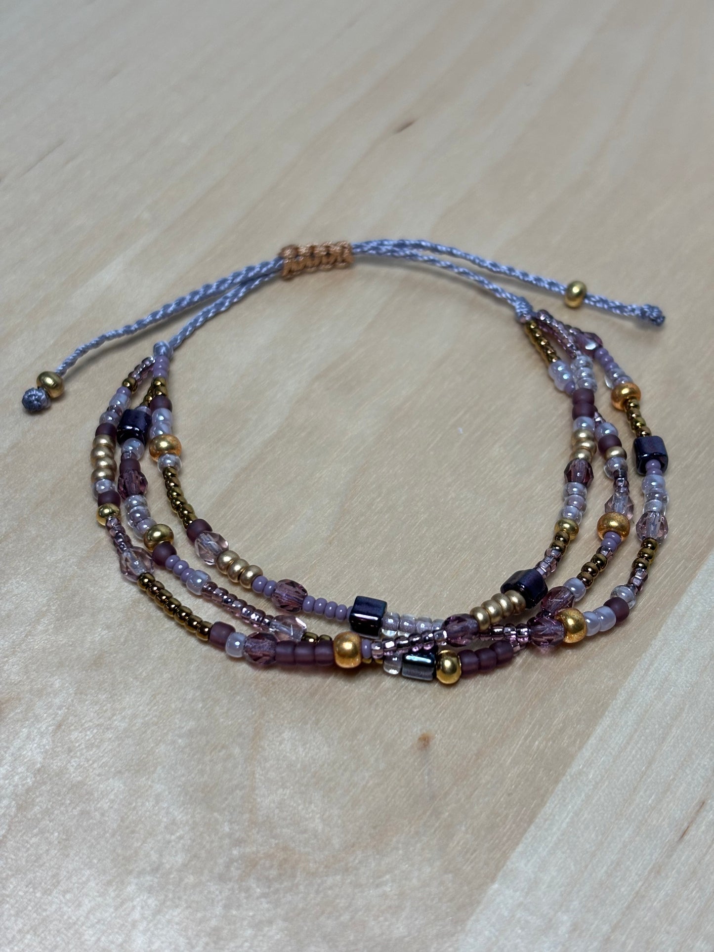 Adjustable Czech Glass Bracelet