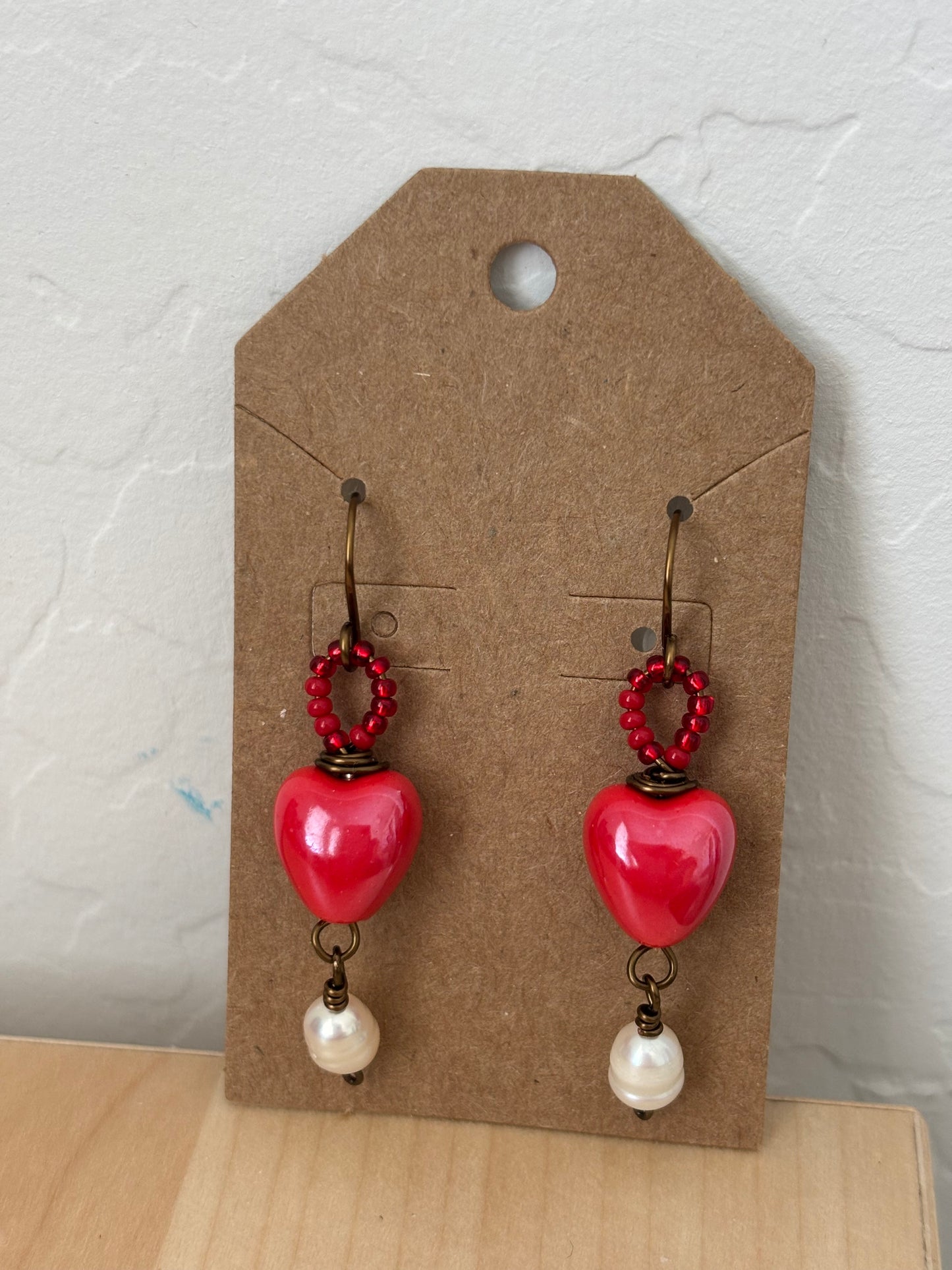 Ceramic & Peral 2" Earrings