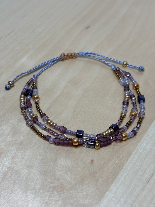 Adjustable Czech Glass Bracelet